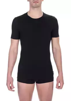 Черная хлопковая мужская футболка Bikkembergs