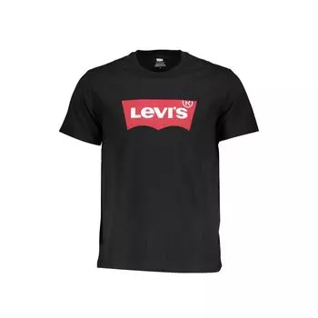 Черная хлопковая мужская футболка Levis