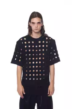 Черная хлопковая мужская футболка Nicolo Tonetto, Black