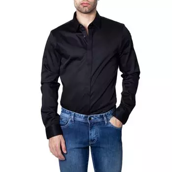 Черная хлопковая рубашка Armani Exchange