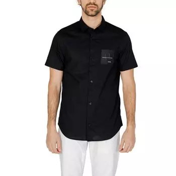 Черная хлопковая рубашка Armani Exchange
