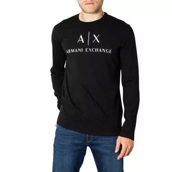 Черная хлопковая рубашка Armani Exchange