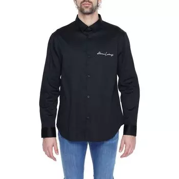 Черная хлопковая рубашка Armani Exchange