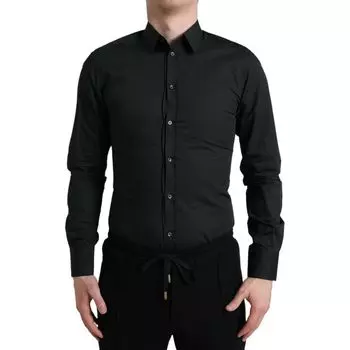 Черная хлопковая рубашка Dolce & Gabbana