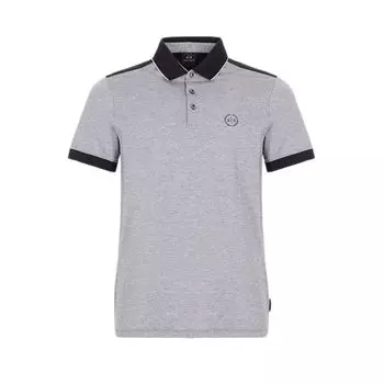 Черная хлопковая рубашка-поло Armani Exchange