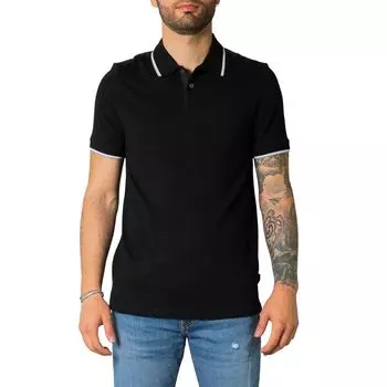 Черная хлопковая рубашка-поло Armani Exchange