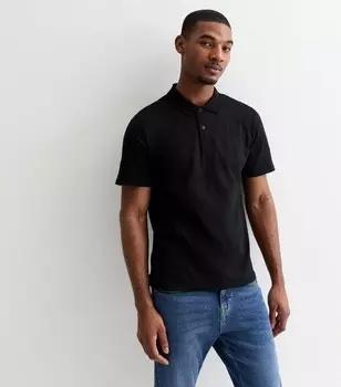 Черная хлопковая рубашка-поло Jack & Jones Jack & Jones, черный