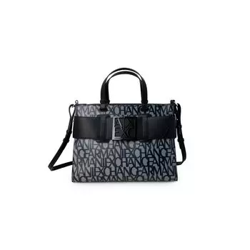 Черная хлопковая сумочка Armani Exchange