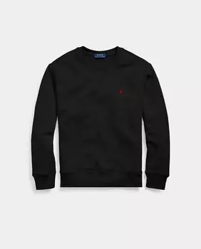 Черная хлопковая толстовка для мальчика Polo Ralph Lauren, черный