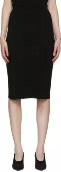 Черная хлопковая юбка-миди WARDROBE.NYC