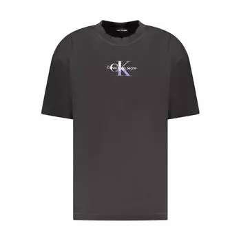 Черная хлопковая женская футболка Calvin Klein