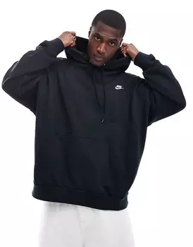 Черная худи оверсайз из френч терри Nike Club