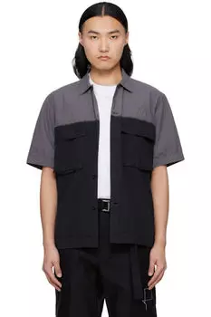 Черная и серая рубашка Garment Dye sacai