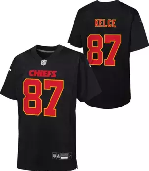 Черная игровая майка Nike Youth Kansas City Chiefs Travis Kelce # 87