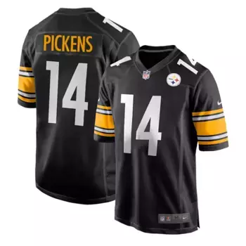 Черная игровая майка Nike Youth Pittsburgh Steelers George Pickens # 14