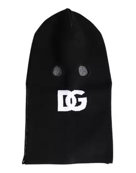 Черная кашемировая вязаная лыжная маска-балаклава Dolce & Gabbana