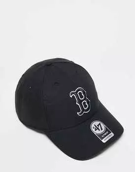 Черная кепка 47 Brand Boston Red Sox с рельефным логотипом