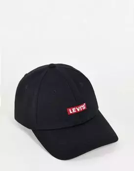 Черная кепка Levi's с логотипом Boxtab