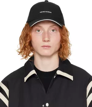 Черная кепка с логотипом Emporio Armani