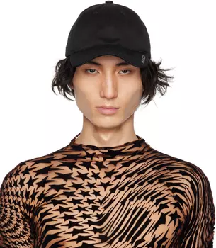 Черная кепка с логотипом Mugler