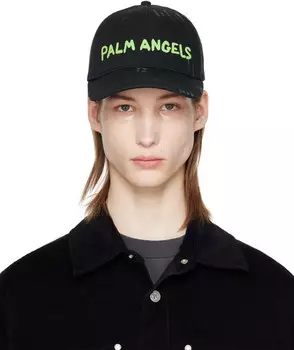 Черная кепка с логотипом Palm Angels