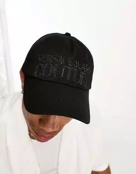 Черная кепка с логотипом Versace Jeans Couture