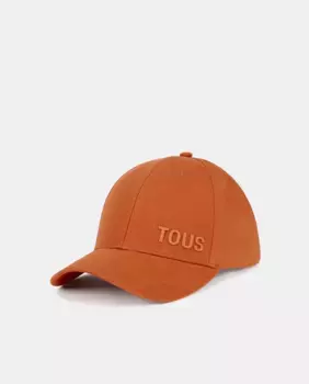 Черная кепка с металлическим логотипом Tous, оранжевый