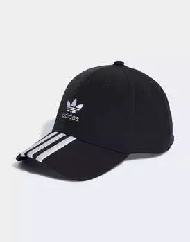Черная кепка с тремя полосками adidas Originals