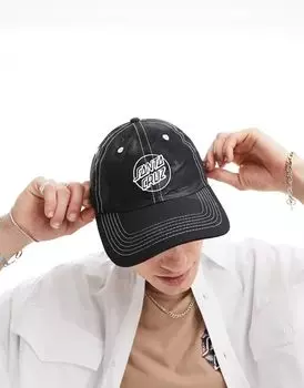 Черная кепка Santa Cruz с контрастным принтом