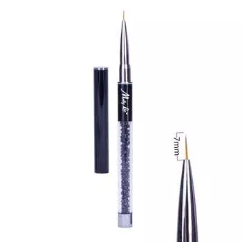 Черная кисть для декора со стразами, длина щетины 7 мм. Mollylac