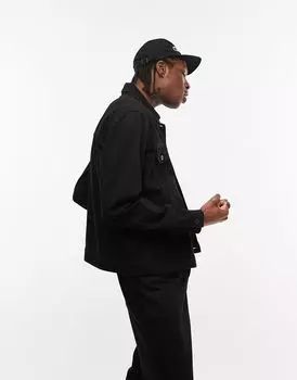 Черная классическая джинсовая куртка в стиле вестерн Topman