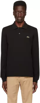 Черная классическая футболка-поло Lacoste