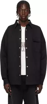 Черная классическая футболка с логотипом Palm Angels, Black/Off-white