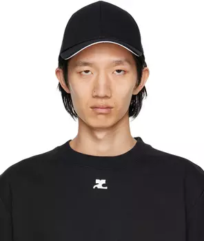 Черная классическая кепка Courreges