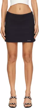 Черная классическая мини-юбка из хлопка терри alexanderwang.t
