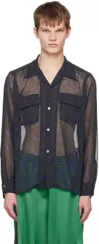 Черная классическая рубашка NEEDLES