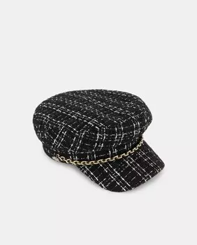 Черная клетчатая кепка пекаря Tintoretto, мультиколор