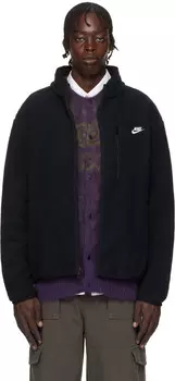 Черная клубная зимняя куртка Nike