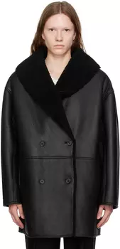 Черная короткая дубленка Намо Loulou Studio