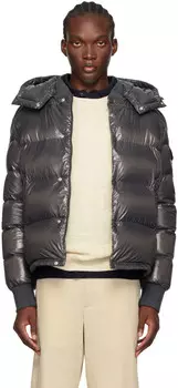 Черная короткая куртка-пуховик Maljasset Moncler