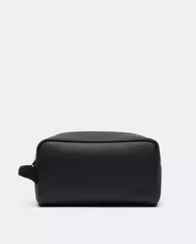 Черная косметичка из переработанного материала на молнии Lacoste