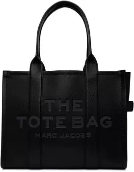 Черная кожаная большая сумка-тоут Marc Jacobs