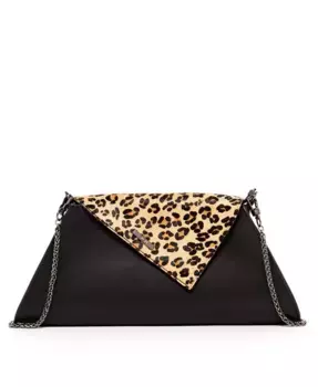 Черная кожаная клатч-сумка Leopard Unique вечерняя женская сумка SUSU, мультиколор