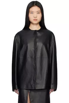 Черная кожаная куртка Atalia Loulou de Saison