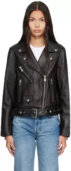 Черная кожаная куртка Benjamin Moto ANINE BING