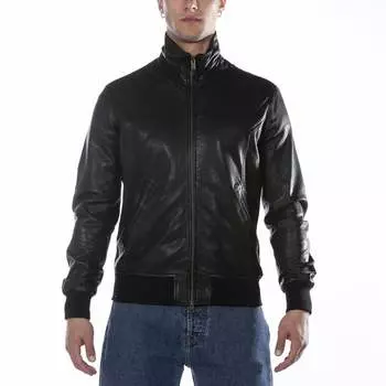 Черная кожаная куртка Bomboogie, черный