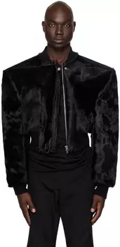 Черная кожаная куртка Edfu Flight Rick Owens
