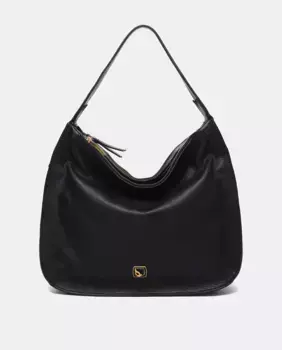 Черная кожаная сумка через плечо Abbacino, черный