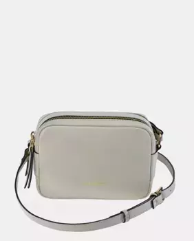 Черная кожаная сумка через плечо Guy Laroche с двойной молнией, белый