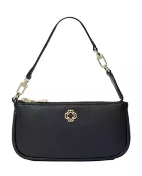 Черная кожаная сумка через плечо Maje, черный